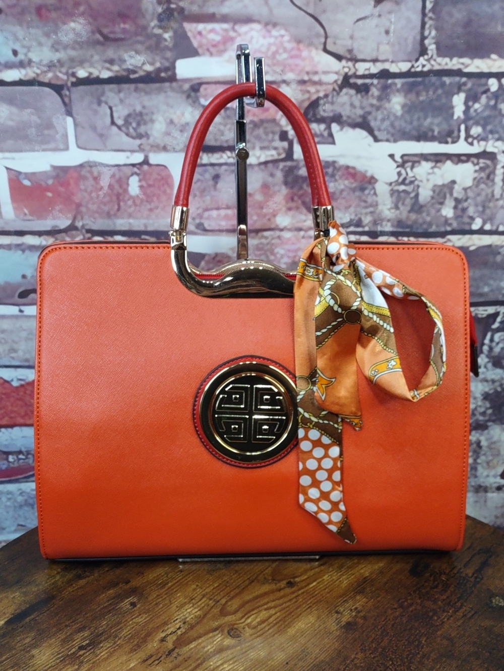 Dasein Faux Leather Satchel Bag